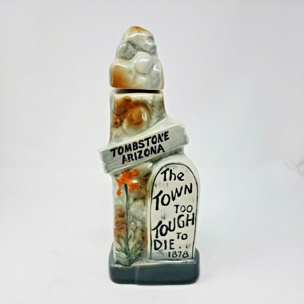 Tombstone Arizona Jim Beam Decanter The Town Too Tough To Die 1878 Vintage 1970